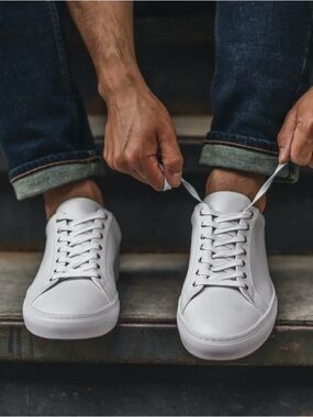 Thursday Boot Co. White Leather Premier Low Top Sneakers - Size 11.5